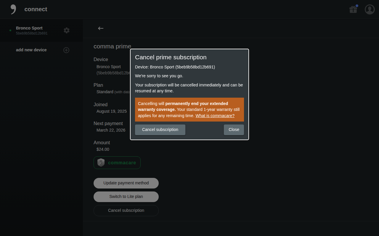 Cancel prime modal desktop