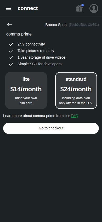 Prime checkout mobile