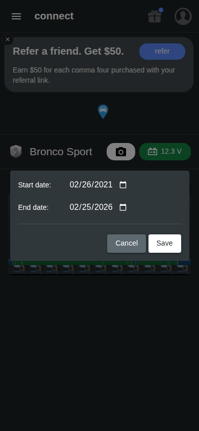 Date filter modal mobile