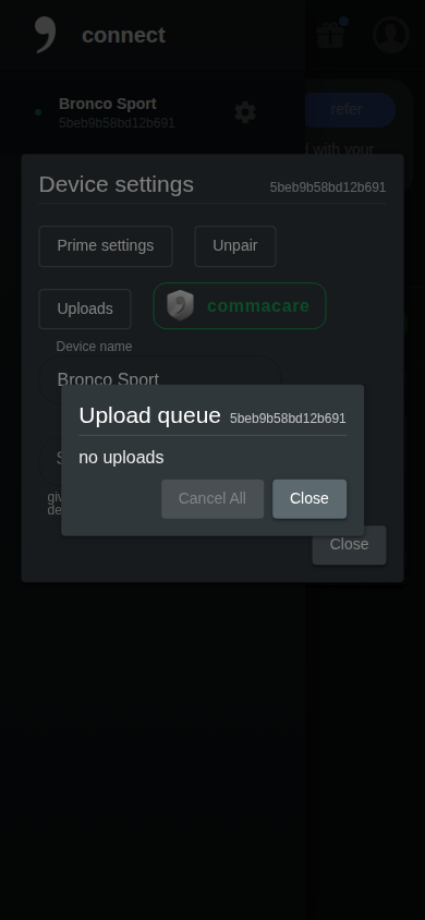 Upload queue modal mobile